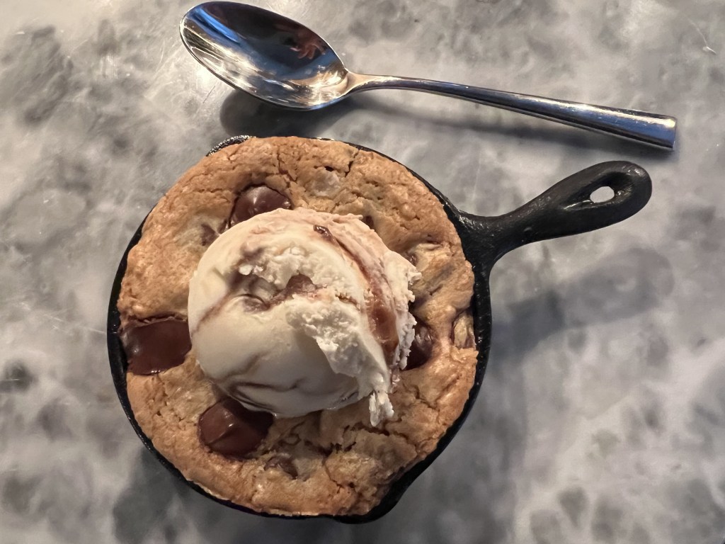 Cast Iron Choc Chip cookie in mini cast iron